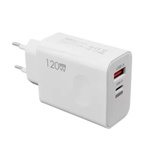  Зарядно устройство за електрическата мрежа с мощност до 120 w, бяло usb-c / usb-a