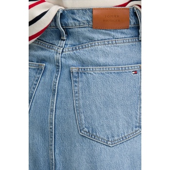 Tommy Hilfiger Дънкова пола Tommy Hilfiger в синьо среднодълга със стандартна кройка WW0WW45501 (WW0WW45501)