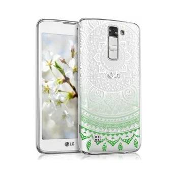 Image 1 of kwmobile Прозрачен калъф с дизайн индийско слънце за lg k7 - светлозелен