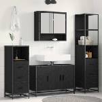 vidaXL Комплект мебели за баня 4 бр. Черния дъб 90 x 33 x 60 см (3402341)