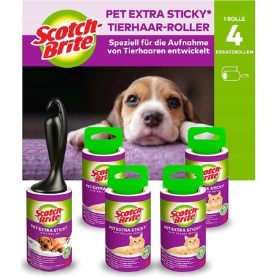 Scotch-Brite váleček na čištění srsti 48 listů + 4 náplně, celkem 240 listů