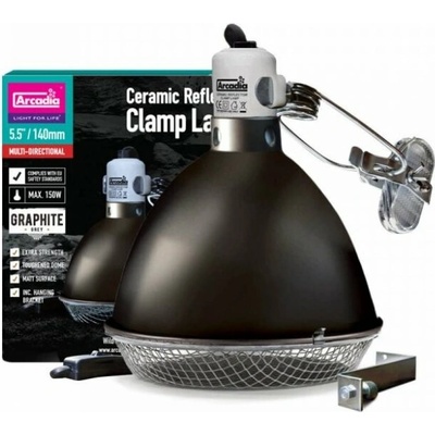 Arcadia Reflector Clamp Lamp Graphite 14 cm