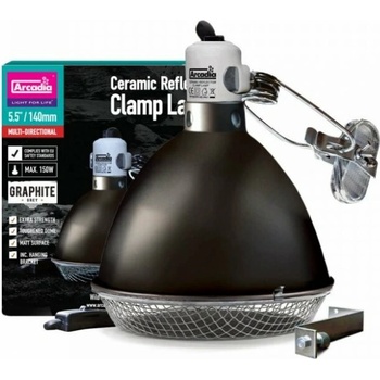 Arcadia Reflector Clamp Lamp Graphite 14 cm