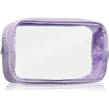 Notino Travel Collection Medium Clear Organizer прозрачна козметична чантичка M Purple 24x12, 5x5 cm