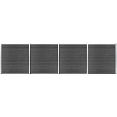 ZBXL Set plotových dílců WPC 699 x 186 cm černý