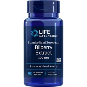 Life Extension Кръвоносна система и зрение - Европейска синя боровинка (стандартизиран екстракт), 100 mg х 90 капсули (01873 LE)