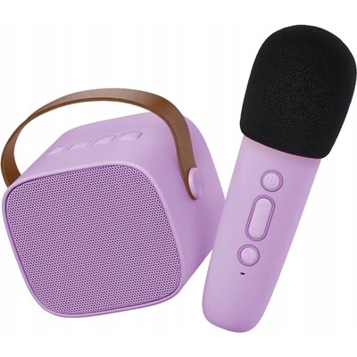 LALARMA bezdrôtový karaoke set mikrofón reproduktor pre deti PURPLE