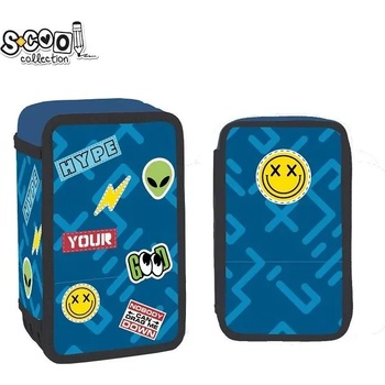 S-Cool Несесер с 3 ципа scool emoticon, 39 части