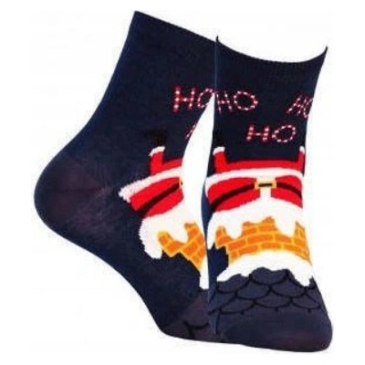 Dámske ponožky Santa v komíne modrá tmavá
