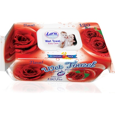 Lara vlhčené ubrousky wild rose 120 ks
