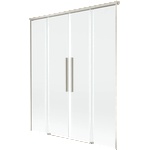 Mexen Rox двукрила плъзгаща се вана преграда 150 x 150 cm, прозрачна, четкан (8C9-150-002-97-00)
