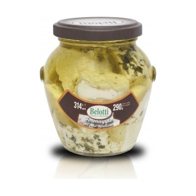 Belotti nakládaný sýr s pažitkou (Formaggio All'Erba Cipollina) 314 ml – Zboží Dáma