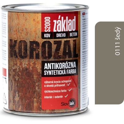 Slovlak Korozal S 2000 základná syntetická farba 1kg,0111