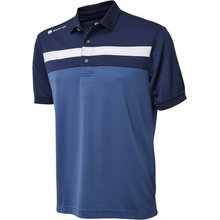 Backtee Mens Single Stripe Polo blue