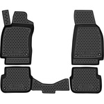 LEMENT Element 3D rubber floor mats suitable for BMW X3 | Mk1 I E83 | 2004-2010 | 100% custom-fit all-weather floor mats made of TPE, high edge, waterproof, non-slip, odorless (BMW X3 I E83)