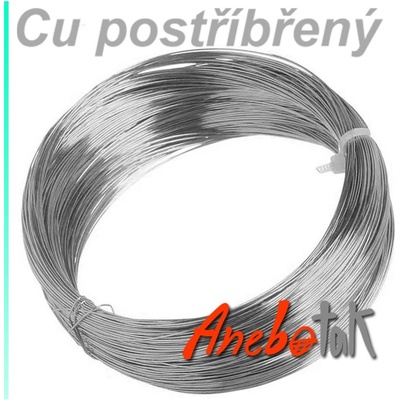 Ag postříbřený drát polotvrdý, 0,8 mm, 100 m