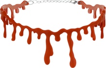 Ruhhy 26143 Náhrdelník v tvare kvapkajúcej krvi, HALLOWEEN