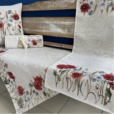 Tegatex Gobelínový ubrus Vlčí máky s obilím 40x140 cm