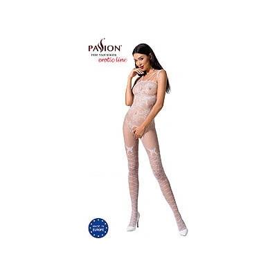 Passion Bodystocking BS076 bílý celotělový obleček síťovaný