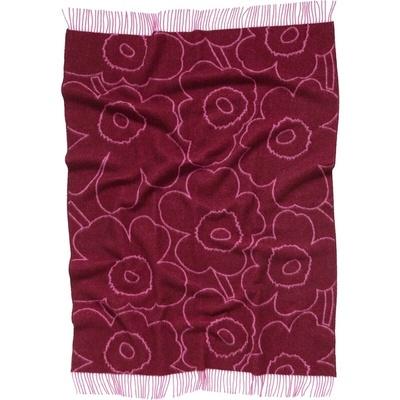Unikko Vlnená deka Piirto bordó-fuchsia 130x170