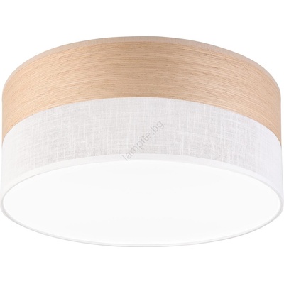 LAMKUR Led Плафониера sirja wood led/20w/230v Ø 35 см бял/дъб (la54513)