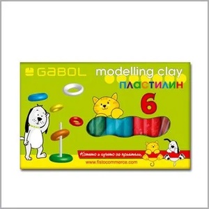Gabol - Творчески комплект с пластилин - 6 цвята (9635)