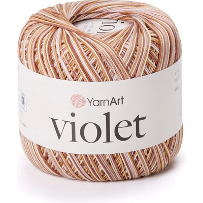 Yarn Art příze Violet 506 tmavá a světlá hnědá
