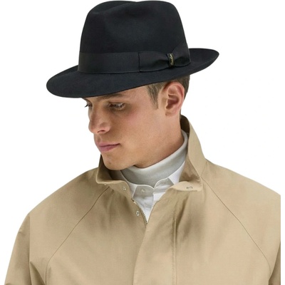 Luxusní klobouk Fedora 50 grammi Borsalino černý
