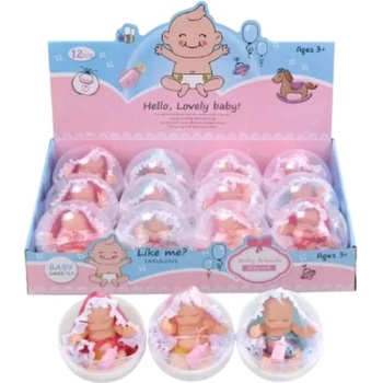 Global Express Спяща бебе кукла в топка - 13 см, различни видове (418)