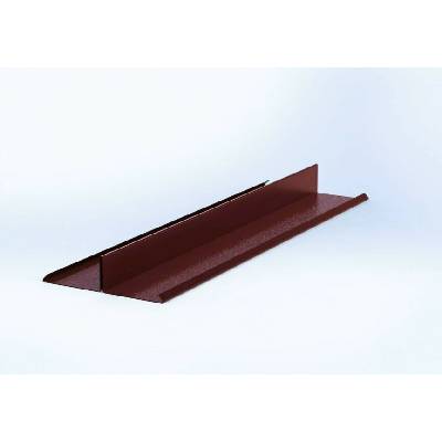 Rozdělovací lišta r.š.250mm pozink Lakovaný RAL 3009 červená oxid s folií dl.2m