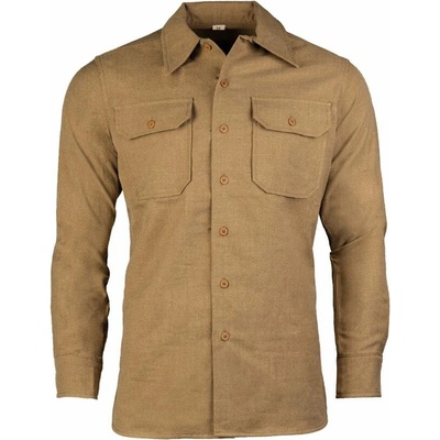 MIL-TEC Košile US M37 WWII vlněná KHAKI – Hledejceny.cz