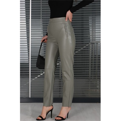 Madmext Дамски кожен панталон mg1313 - Зелен #324089 (324089_Мента)