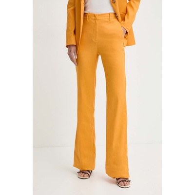 Marella Ленен панталон Marella в оранжево с разкроени краища, с висока талия 2413131132200 (2413131132200)