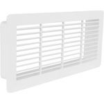  Квадратна PVC вентилационна решетка Dalap 972 за завършване на тръби, 220x90 мм, бяла (972)