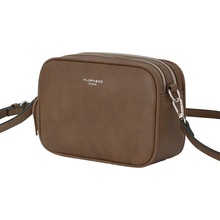 Flora & Co dvouzipová crossbody kabelka LF8035 Hnědá