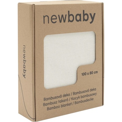 New Baby Bambusová pletená deka grey