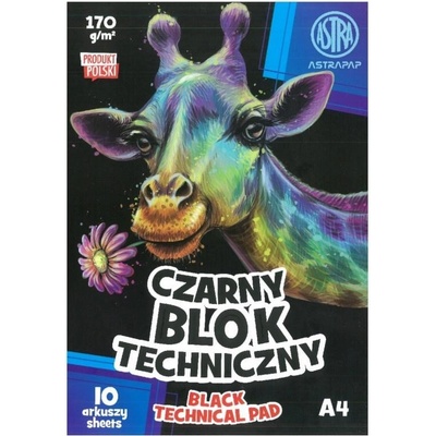 ASTRAPAP Blok čiernych papierov A4 10 listov 170g/m2 106022005