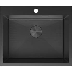 Mexen Solix стоманена мивка с 1 отделение 600 x 500 мм, черна HC - 6408601000-70HC (6408601000-70HC) Мивка за вграждане