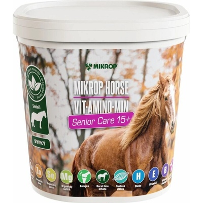 MIKROP Horse Vit amino min SENIOR CARE Sypký doplněk s aminokyselinami vitamíny a minerály 6.5 kg – Zboží Mobilmania