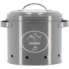 Esschert Design Dóza Secrets Du Potager na cibuli šedá antracit 2 l