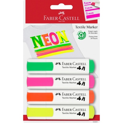 Faber Castell Popisovače na textil základné farby 5 ks