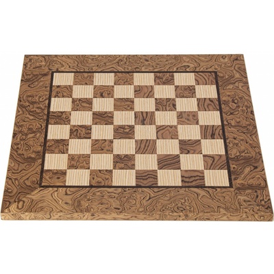 Manopoulos Ručně vyráběná šachovnice z kořenového dřeva ořechu a dubu s intarzií 50x50cm – Zboží Živě
