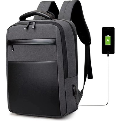 DeTech Batoh pro notebook Power Backpack BP-12, 15.6", šedá