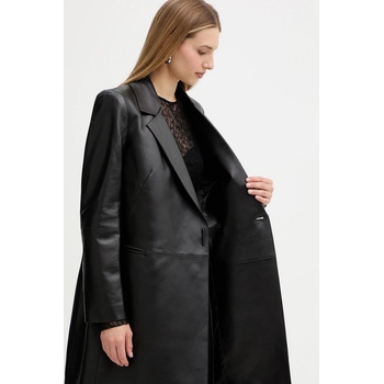 HUGO BOSS Кожено палто BOSS Sonnet в черно 50556276 (50556276)