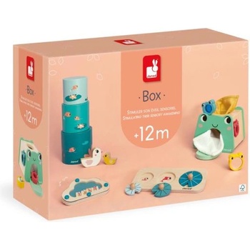 Janod Кутия Стимулиране на сетивното възприятие при деца от 12 месеца