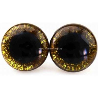 Pro Háčkování Oči bezpečnostní třpytivé zlaté, 14 mm