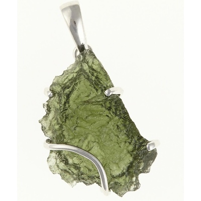 My Moldavite Stříbrný přívěsek s přírodním vltavínem SM12074