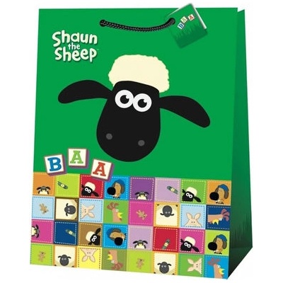Presco Group - Ovečka Shaun, dárková taška, jumbo 7 (zelená)