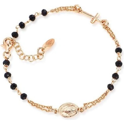 Amen Růžově pozlacený stříbrný s krystaly Rosary BRORN3