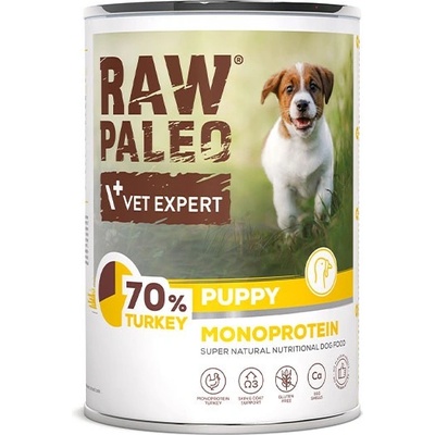 Vetexpert Raw Paleo Puppy Turkey 400g - консерва с пуешко месо
